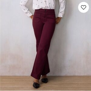 LC Lauren Conrad Corduroy Wide Leg Pants in Deep Burgundy size 2L